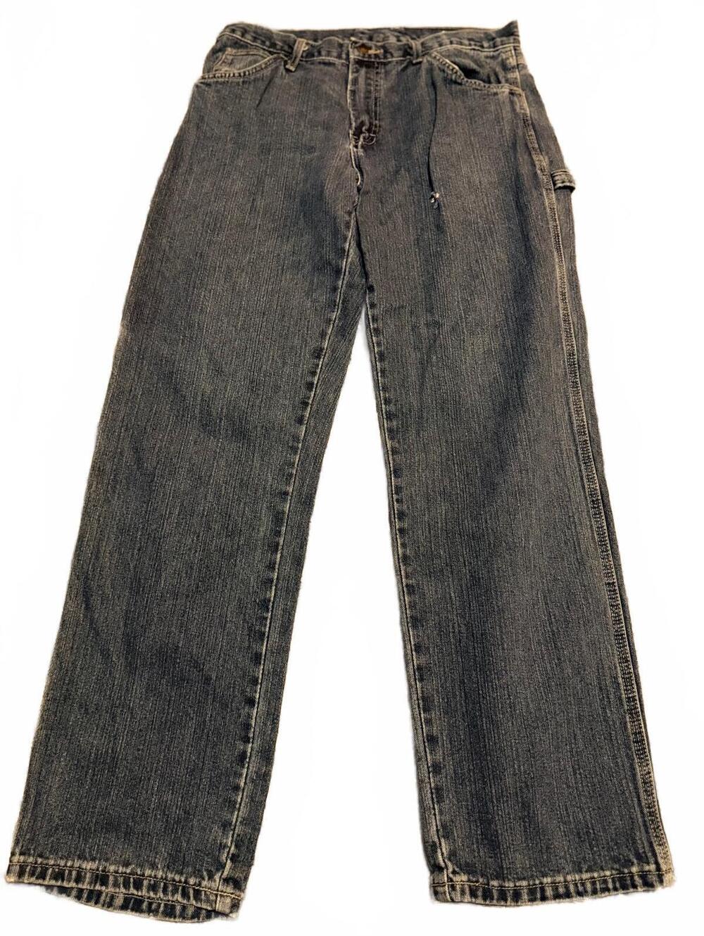 Dickies Carpenter Work Jeans Dark Wash Relaxed Fit Utility Denim 33”